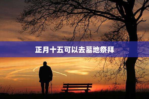正月十五可以去墓地祭拜