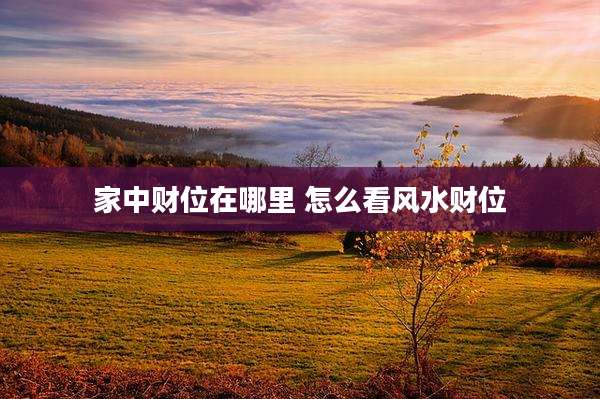 家中财位在哪里 怎么看风水财位