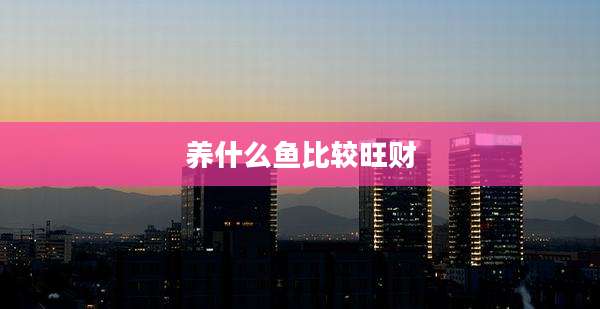 养什么鱼比较旺财