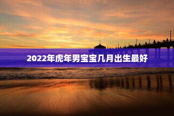 2022年虎年男宝宝几月出生最好