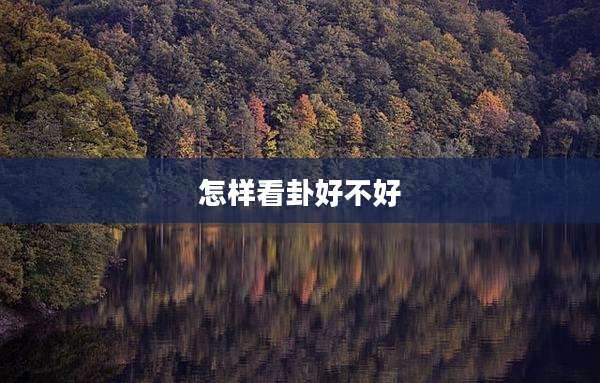 怎样看卦好不好