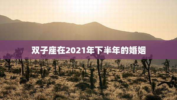 双子座在2021年下半年的婚姻