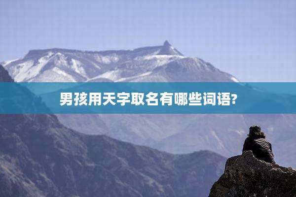 男孩用天字取名有哪些词语?