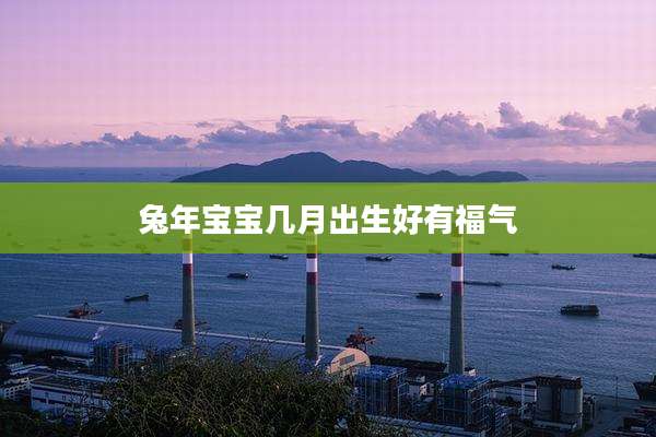 兔年宝宝几月出生好有福气