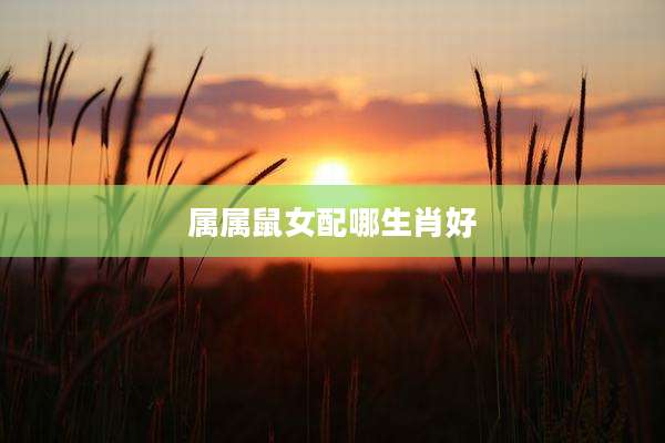 属属鼠女配哪生肖好