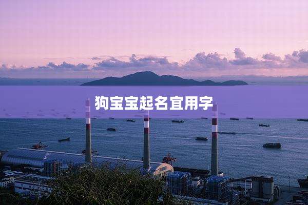狗宝宝起名宜用字