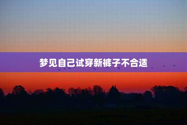 梦见自己试穿新裤子不合适