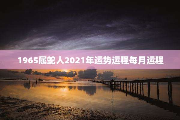 1965属蛇人2021年运势运程每月运程