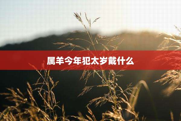 属羊今年犯太岁戴什么