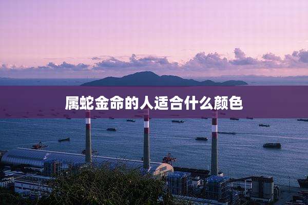 属蛇金命的人适合什么颜色