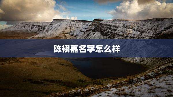 陈栩嘉名字怎么样
