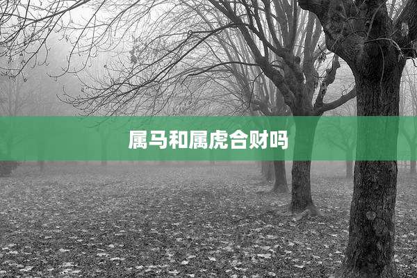 属马和属虎合财吗