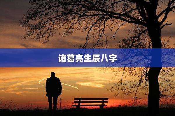 诸葛亮生辰八字