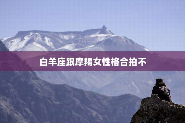 白羊座跟摩羯女性格合拍不