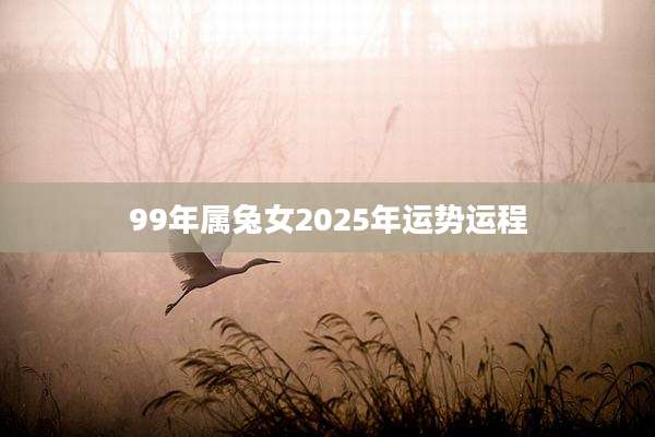 99年属兔女2025年运势运程