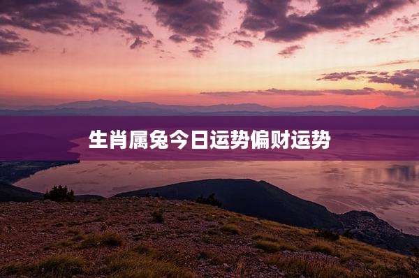 生肖属兔今日运势偏财运势