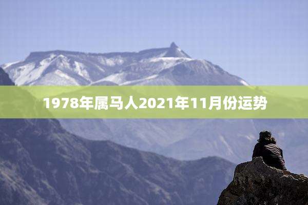1978年属马人2021年11月份运势