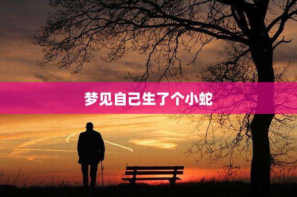 梦见自己生了个小蛇