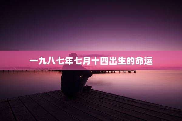 一九八七年七月十四出生的命运