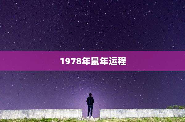 1978年鼠年运程
