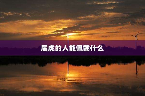 属虎的人能佩戴什么