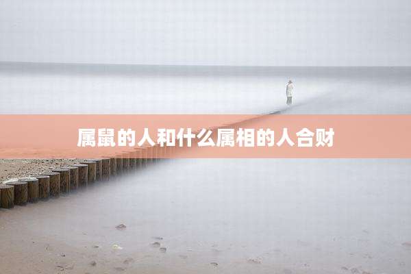 属鼠的人和什么属相的人合财