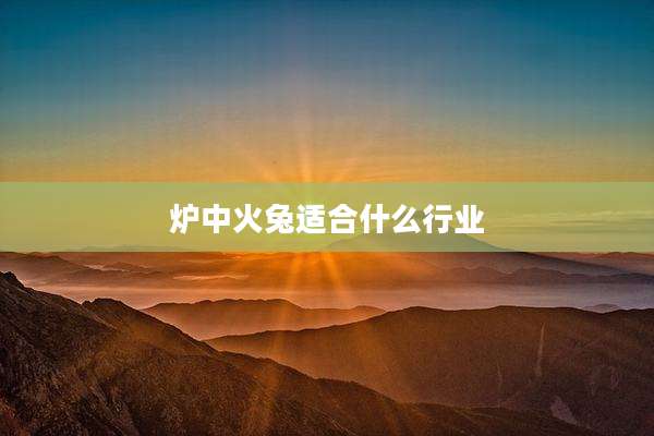 炉中火兔适合什么行业