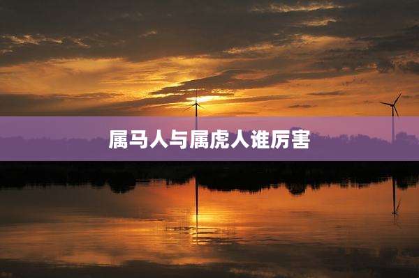属马人与属虎人谁厉害