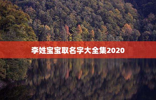 李姓宝宝取名字大全集2020