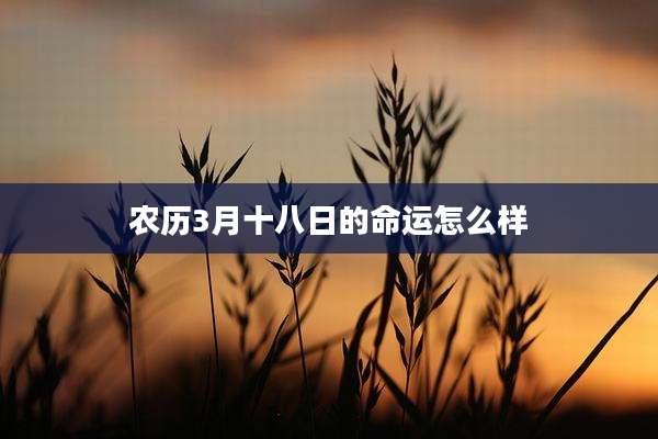 农历3月十八日的命运怎么样