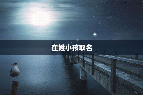 崔姓小孩取名