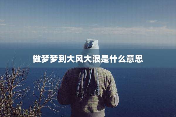 做梦梦到大风大浪是什么意思