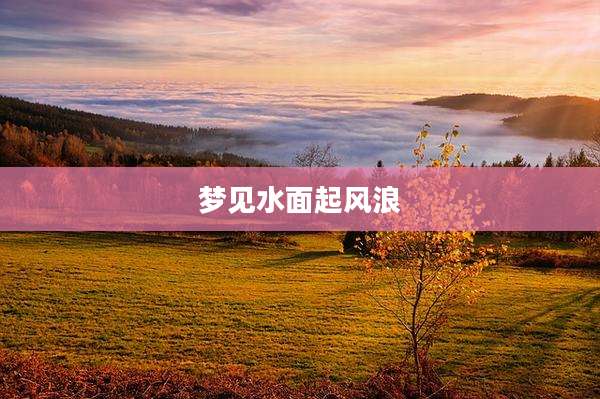 梦见水面起风浪