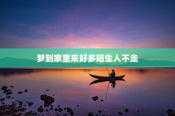 梦到家里来好多陌生人不走