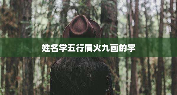 姓名学五行属火九画的字