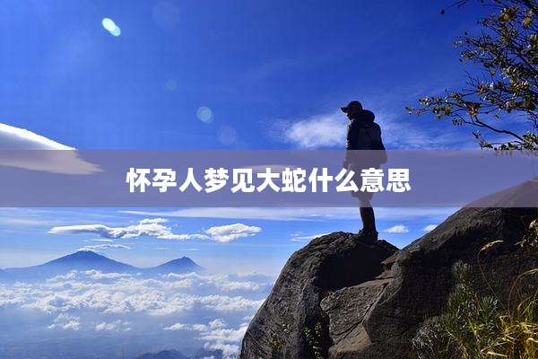 怀孕人梦见大蛇什么意思
