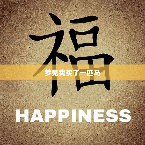 梦见我买了一匹马