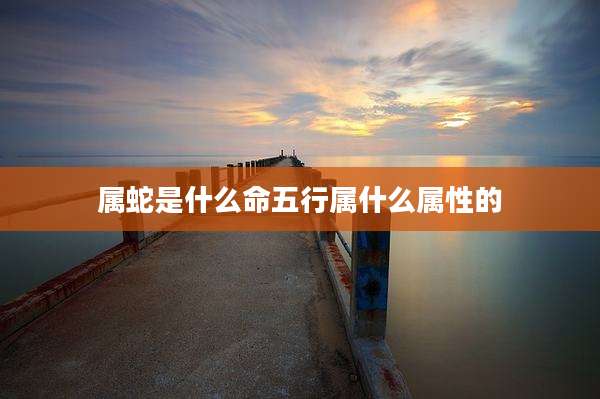 属蛇是什么命五行属什么属性的