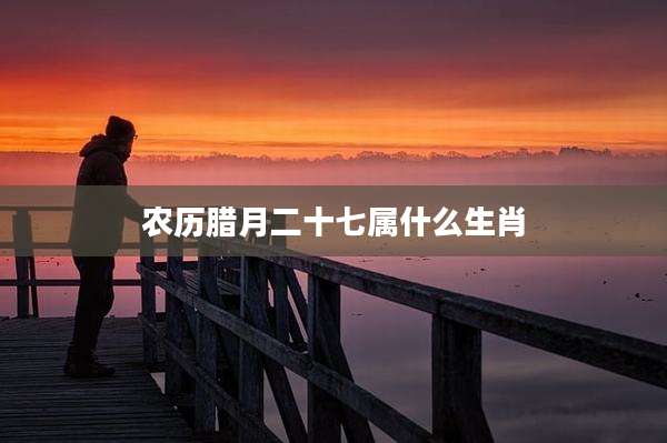 农历腊月二十七属什么生肖