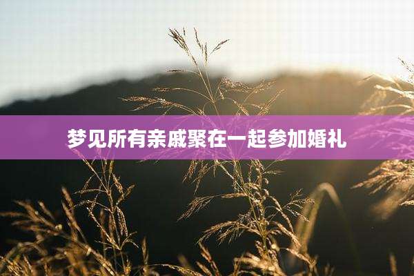 梦见所有亲戚聚在一起参加婚礼