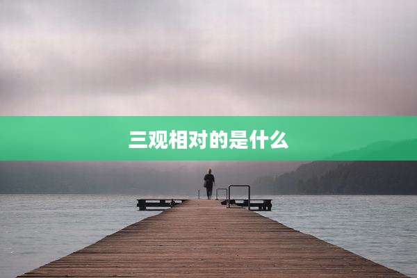 三观相对的是什么