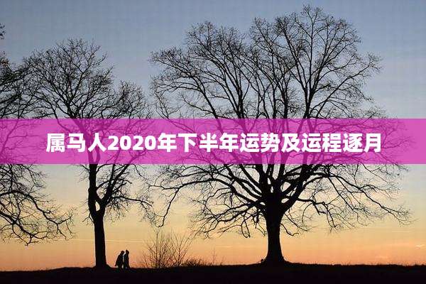 属马人2020年下半年运势及运程逐月