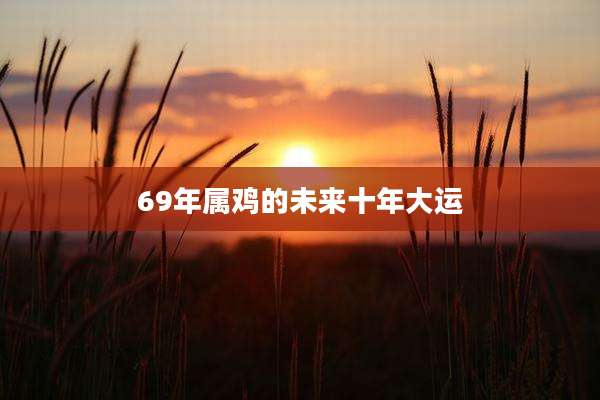 69年属鸡的未来十年大运