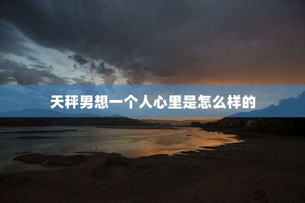 天秤男想一个人心里是怎么样的