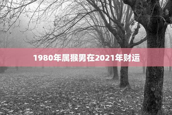 1980年属猴男在2021年财运