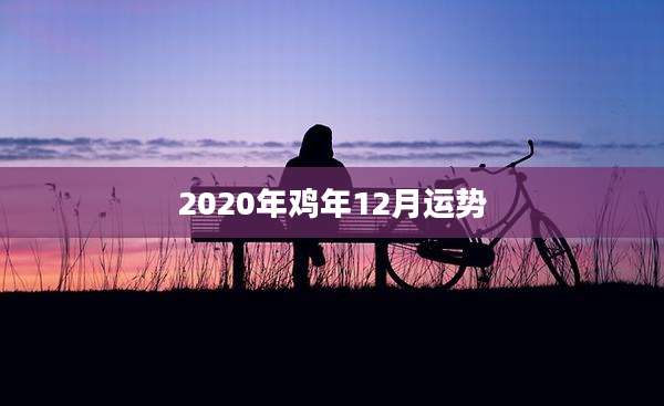 2020年鸡年12月运势