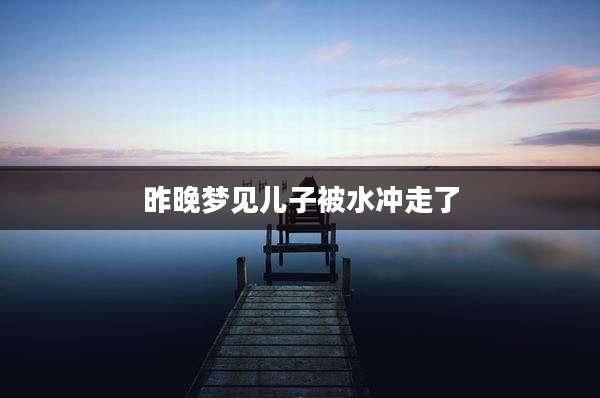 昨晚梦见儿子被水冲走了