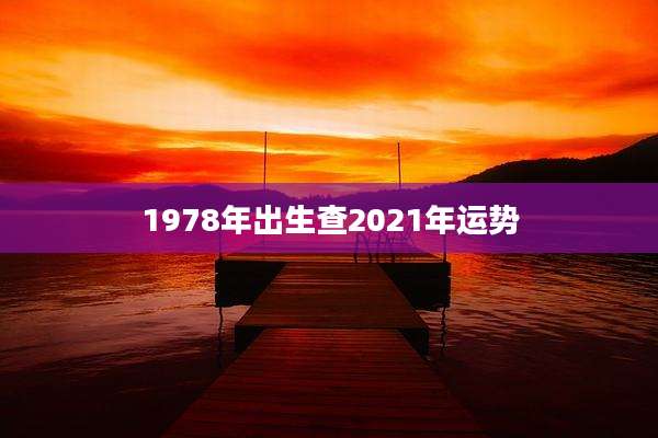 1978年出生查2021年运势