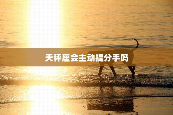 天秤座会主动提分手吗