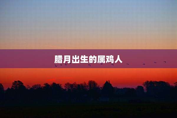 腊月出生的属鸡人